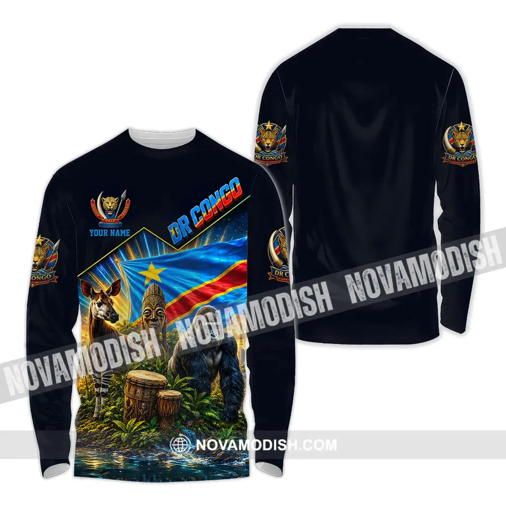 Unisex Shirt - Custom World Cup 2026 Dr Congo Shirt - Long Sleeve Shirt / S - T-shirt