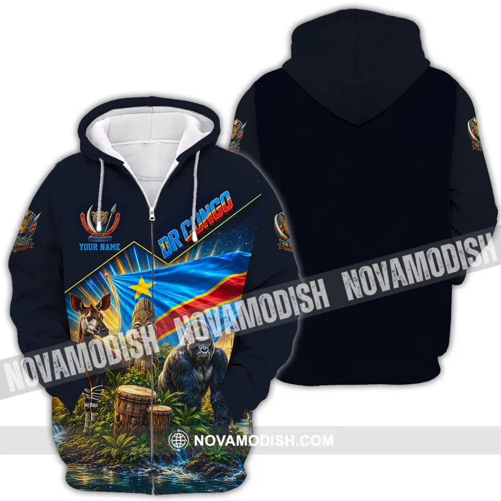 Unisex Shirt - Custom World Cup 2026 Dr Congo Shirt - Zipper Hoodie / S - T-shirt