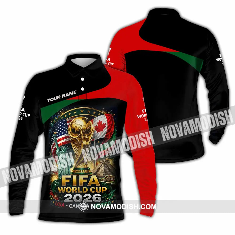 Unisex Shirt - Custom World Cup 2026 Shirt - Long Sleeve Polo / S - T-shirt