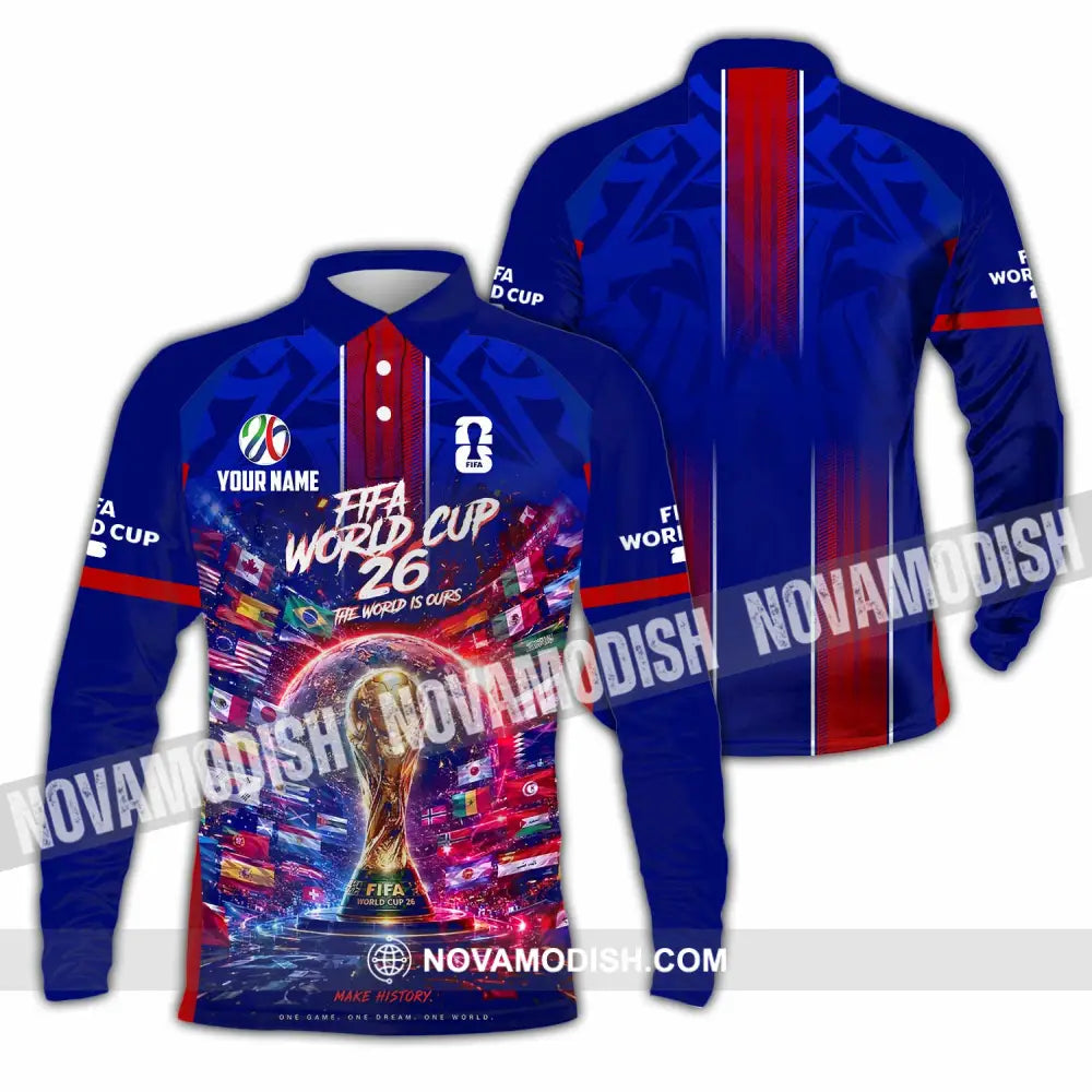 Unisex Shirt - Custom World Cup 2026 Shirt - Long Sleeve Polo / S - T-shirt