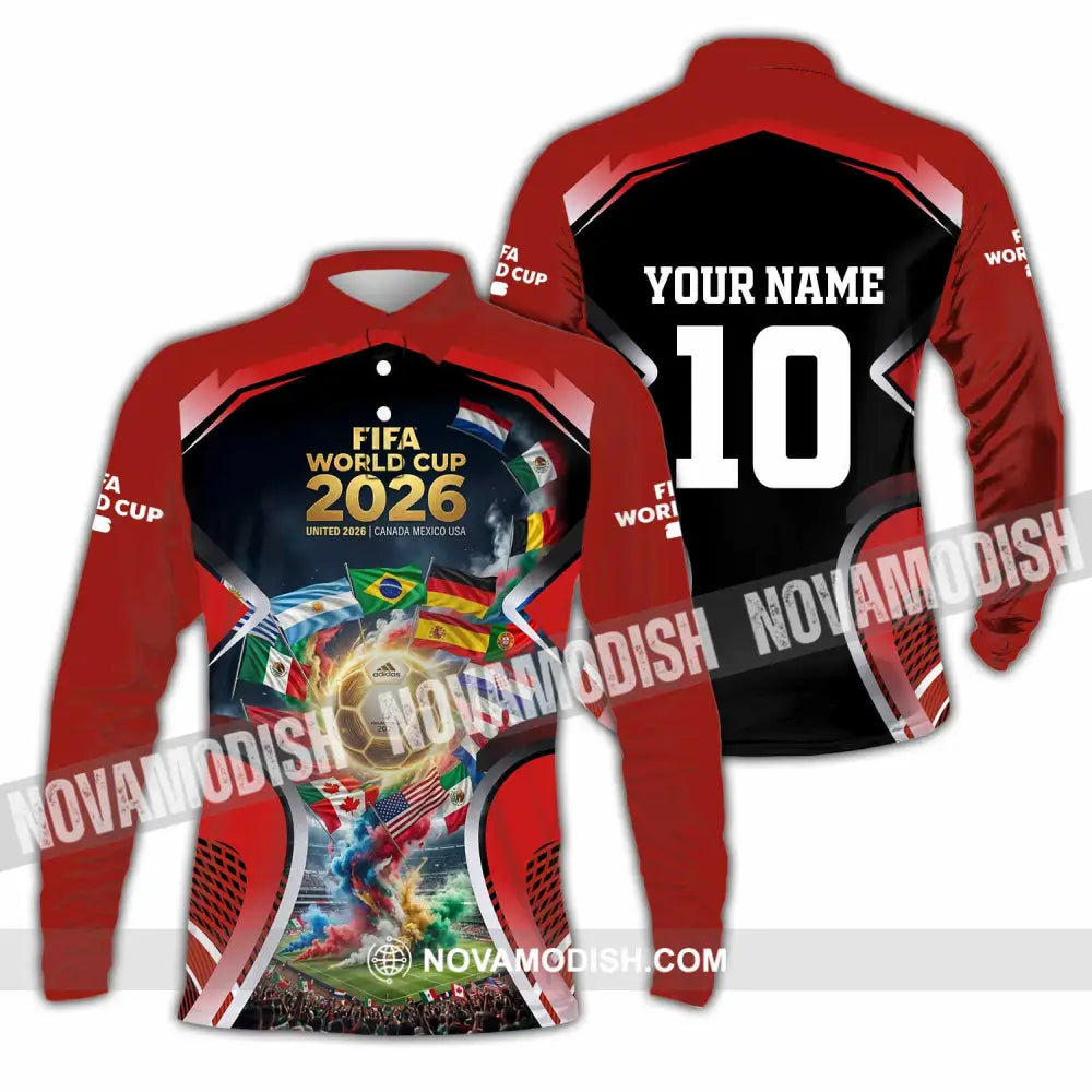 Unisex Shirt - Custom World Cup 2026 Shirt - Long Sleeve Polo / S - T-shirt