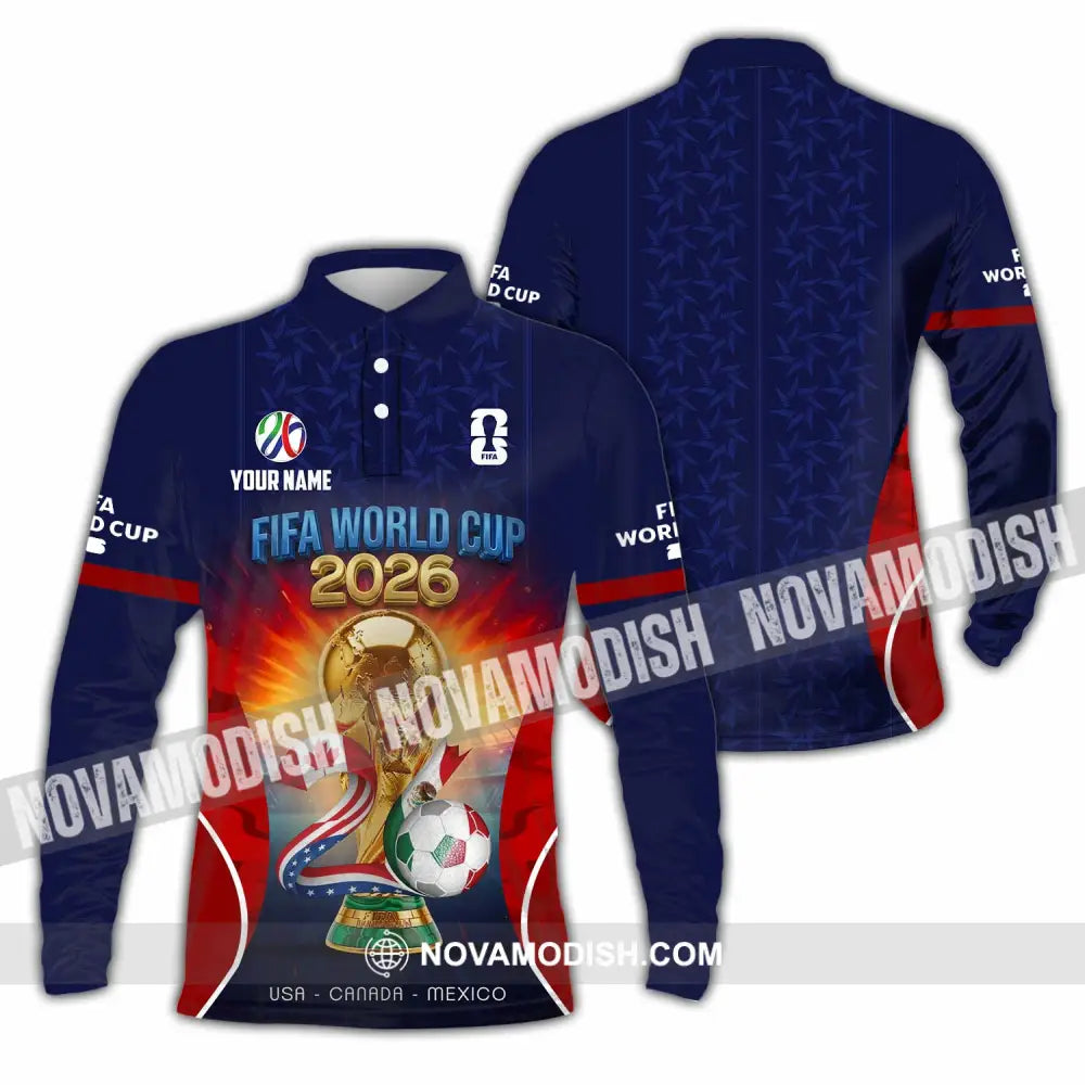 Unisex Shirt - Custom World Cup 2026 Shirt - Long Sleeve Polo / S - T-shirt