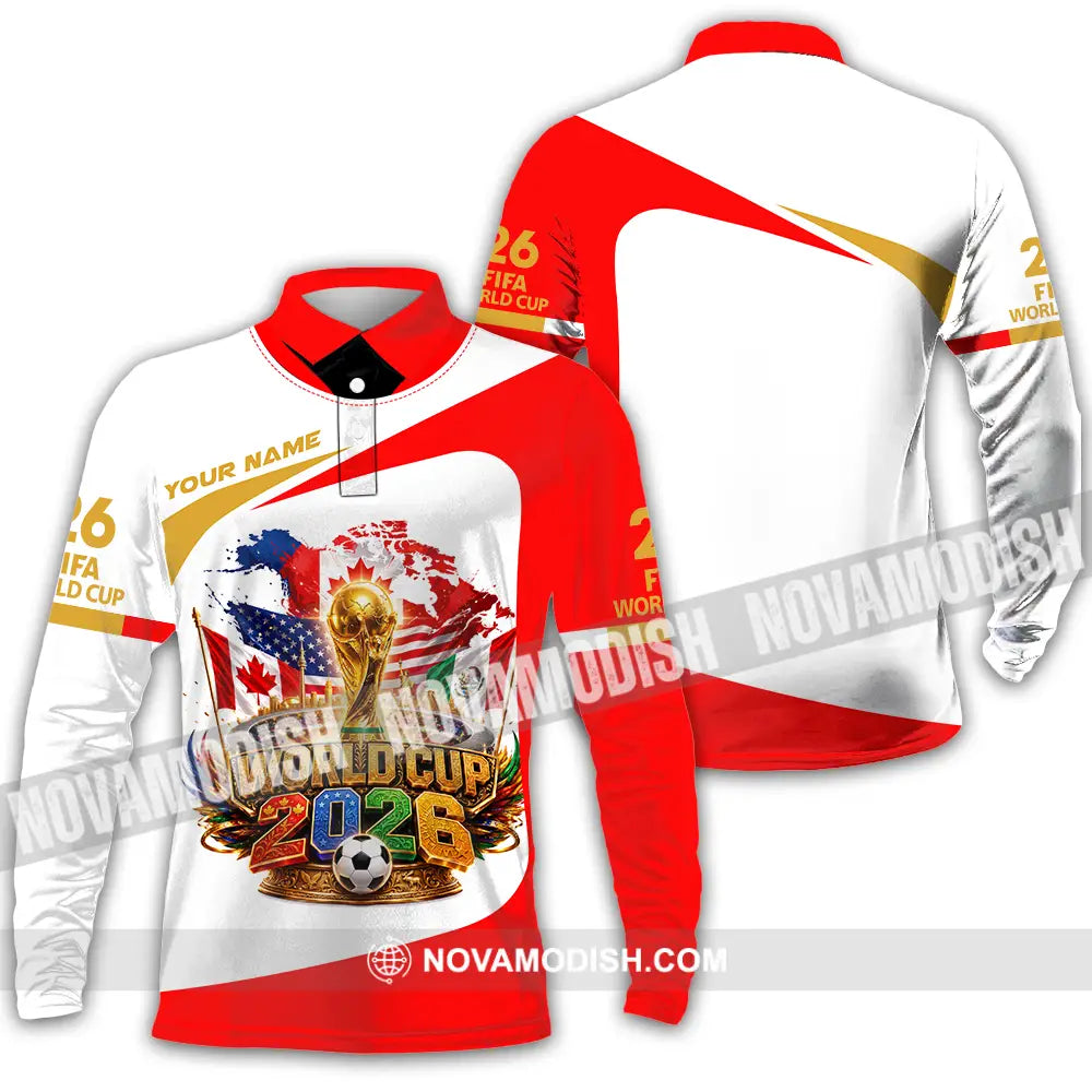Unisex Shirt - Custom World Cup 2026 Shirt - Long Sleeve Polo / S - T-shirt