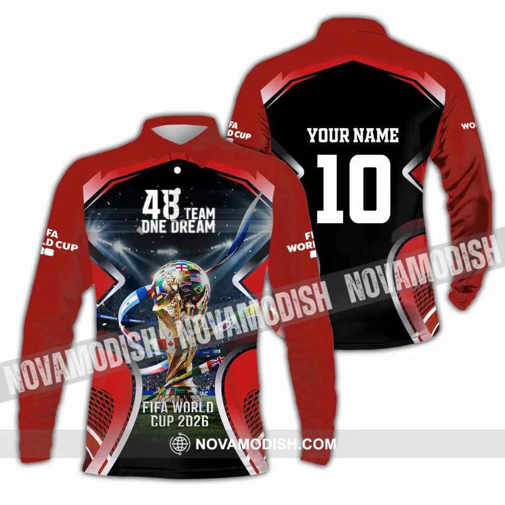 Unisex Shirt - Custom World Cup 2026 Shirt - Long Sleeve Polo / S - T-shirt