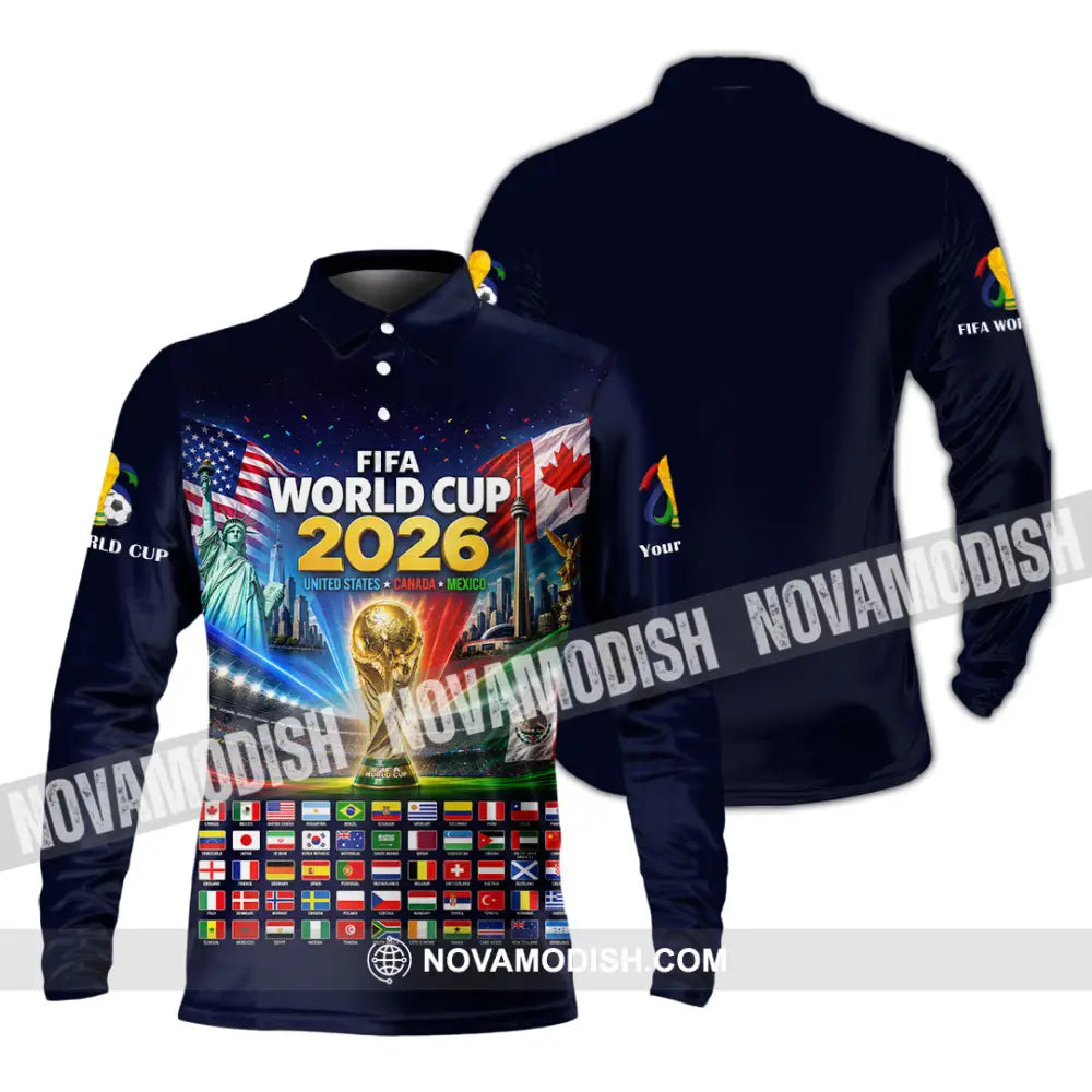 Unisex Shirt - Custom World Cup 2026 Shirt - Long Sleeve Polo / S - T-shirt