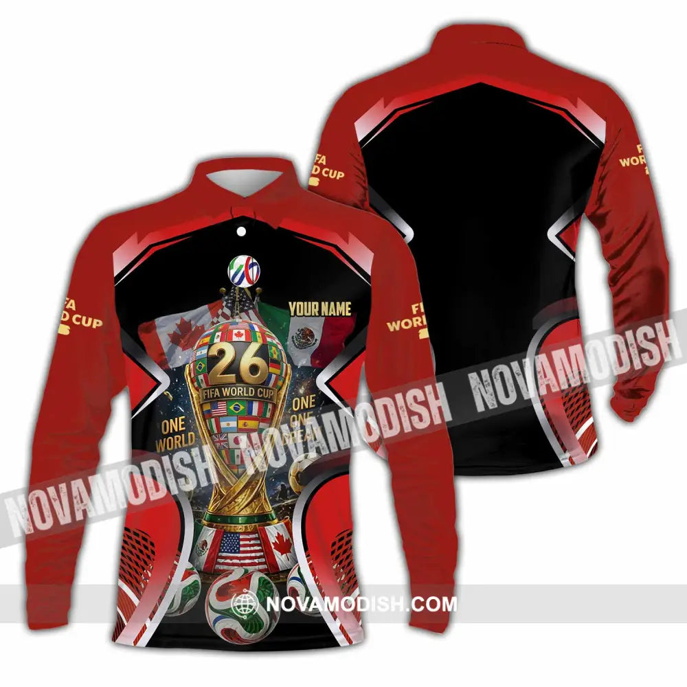 Unisex Shirt - Custom World Cup 2026 Shirt - Long Sleeve Polo / S - T-shirt