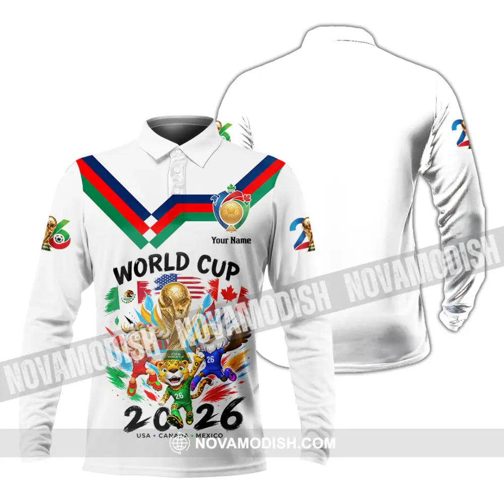 Unisex Shirt - Custom World Cup 2026 Shirt - Long Sleeve Polo / S - T-shirt