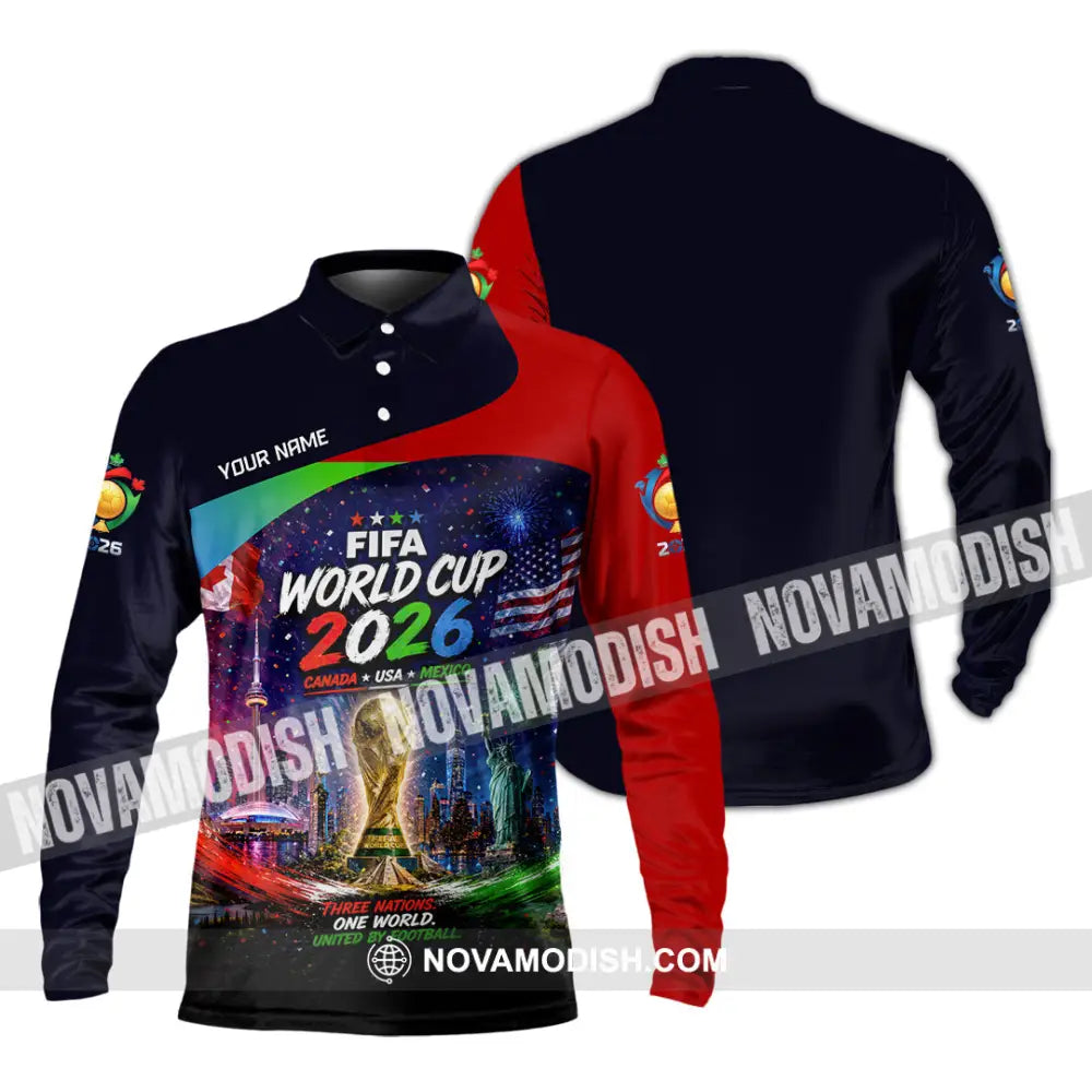 Unisex Shirt - Custom World Cup 2026 Shirt - Long Sleeve Polo / S - T-shirt