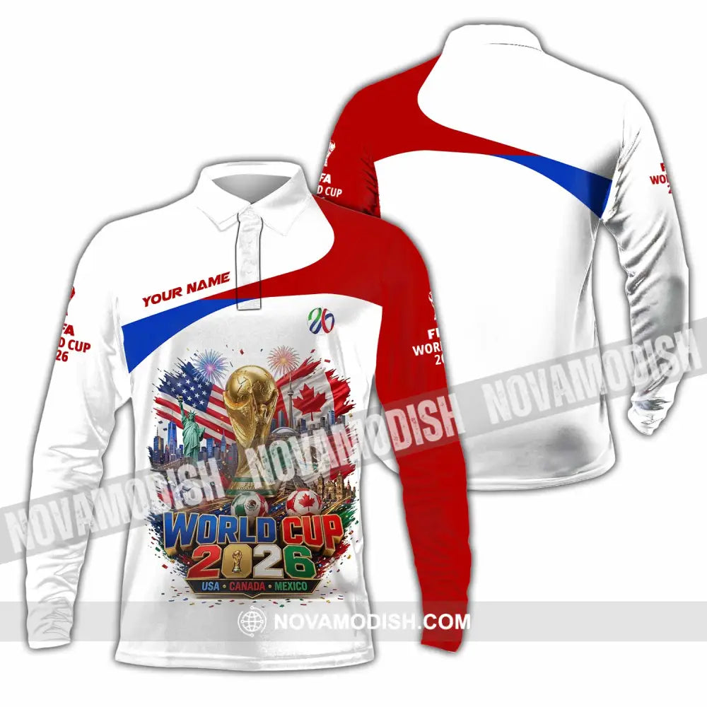 Unisex Shirt - Custom World Cup 2026 Shirt - Long Sleeve Polo / S - T-shirt