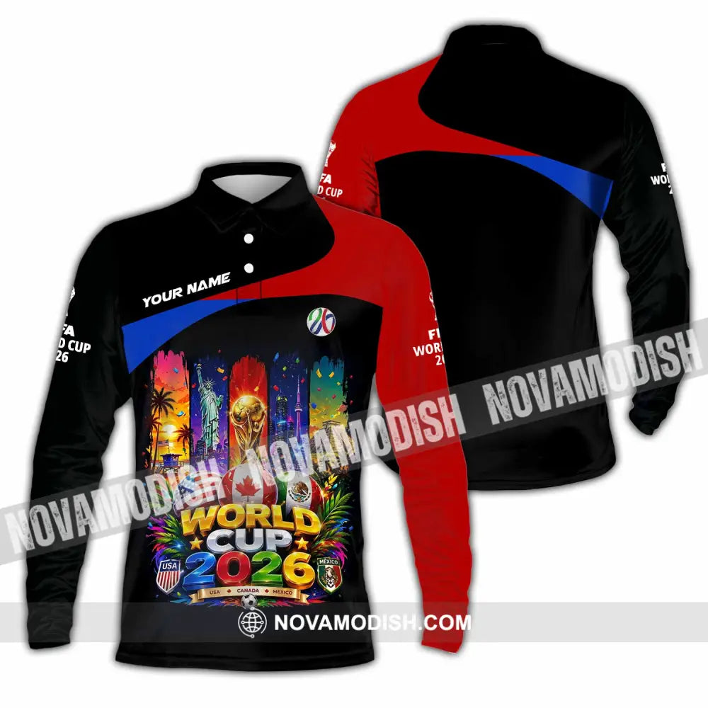 Unisex Shirt - Custom World Cup 2026 Shirt - Long Sleeve Polo / S - T-shirt