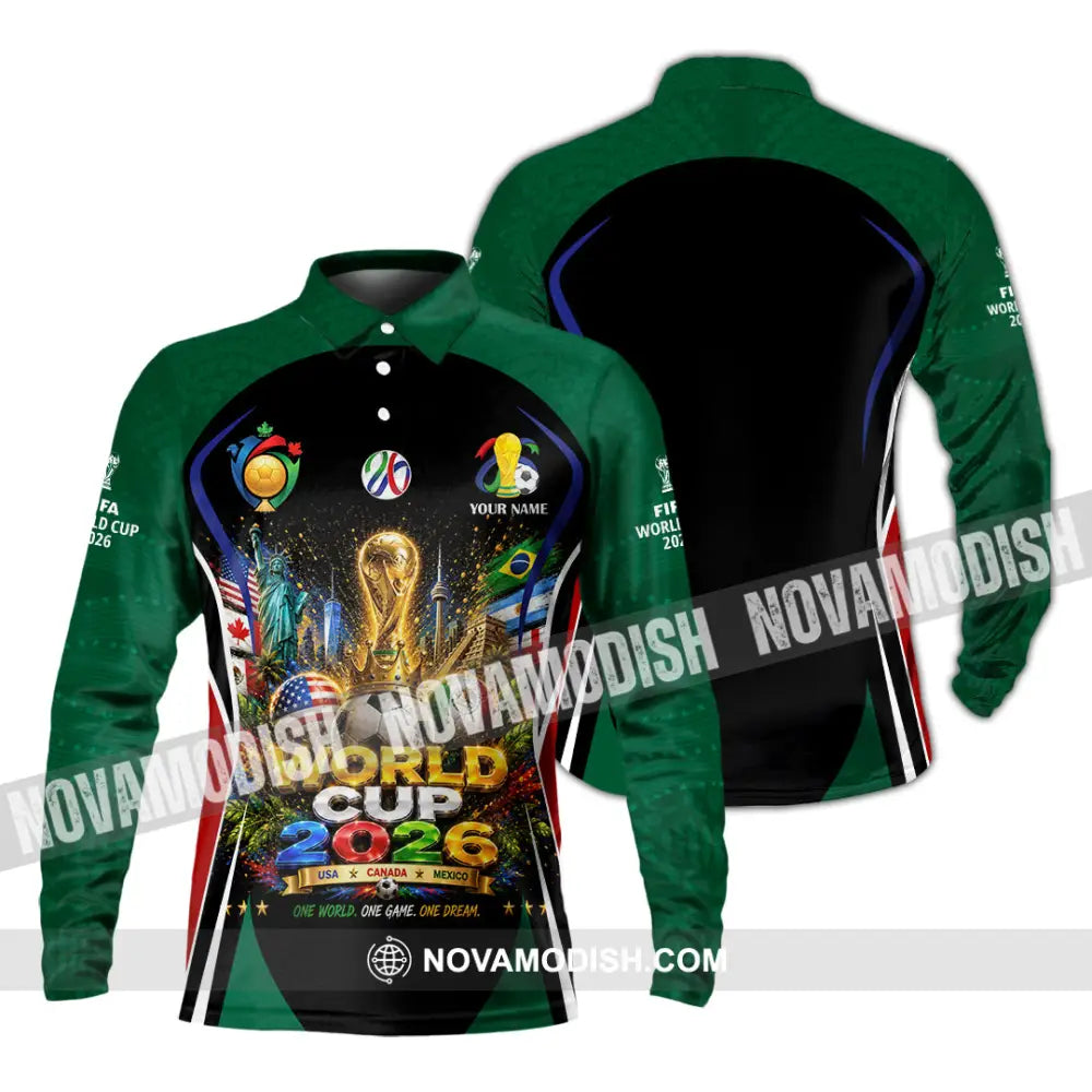Unisex Shirt - Custom World Cup 2026 Shirt - Long Sleeve Polo / S - T-shirt