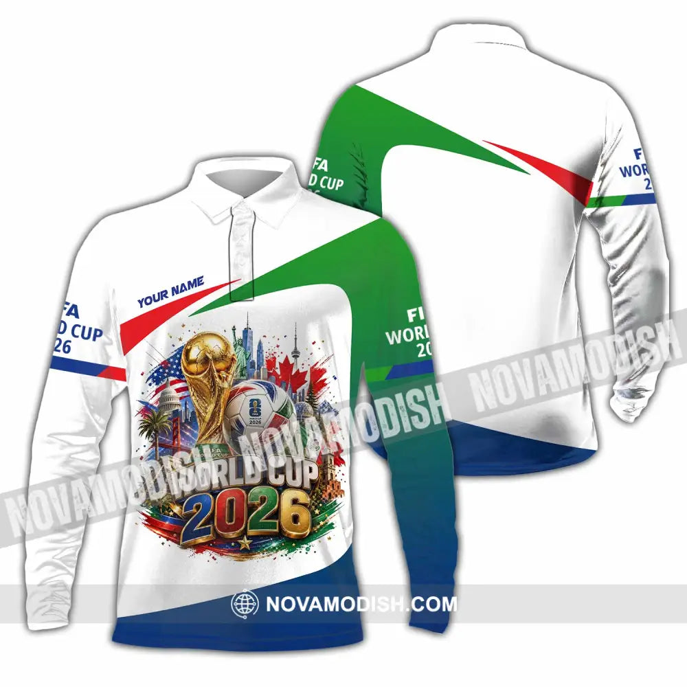 Unisex Shirt - Custom World Cup 2026 Shirt - Long Sleeve Polo / S - T-shirt