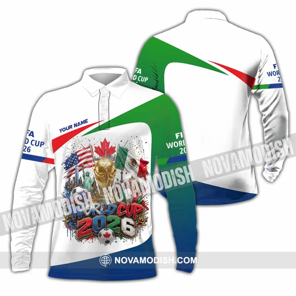 Unisex Shirt - Custom World Cup 2026 Shirt - Long Sleeve Polo / S - T-shirt