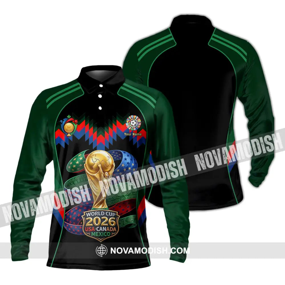 Unisex Shirt - Custom World Cup 2026 Shirt - Long Sleeve Polo / S - T-shirt