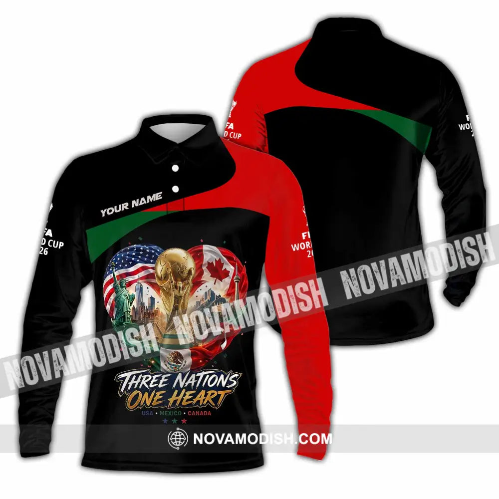 Unisex Shirt - Custom World Cup 2026 Shirt - Long Sleeve Polo / S - T-shirt