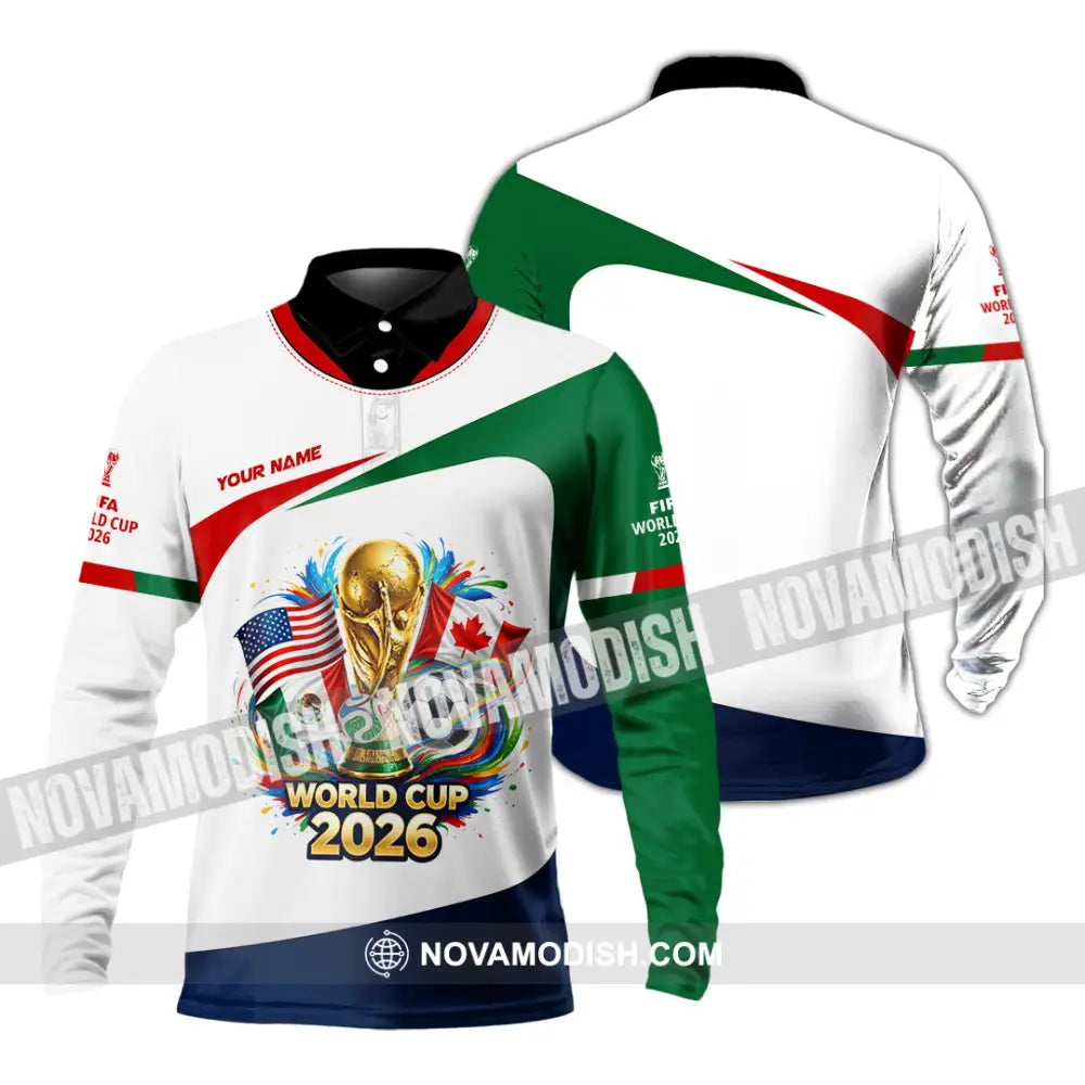 Unisex Shirt - Custom World Cup 2026 Shirt - Long Sleeve Polo / S - T-shirt