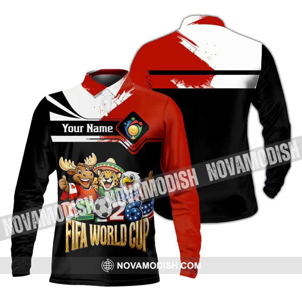 Unisex Shirt - Custom World Cup 2026 Shirt - Long Sleeve Polo / S - T-shirt