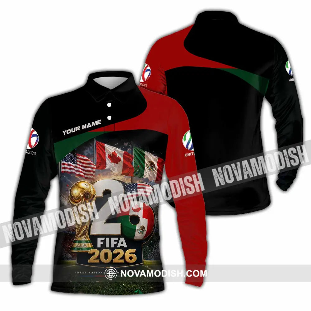 Unisex Shirt - Custom World Cup 2026 Shirt - Long Sleeve Polo / S - T-shirt