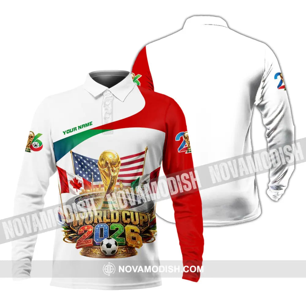 Unisex Shirt - Custom World Cup 2026 Shirt - Long Sleeve Polo / S - T-shirt