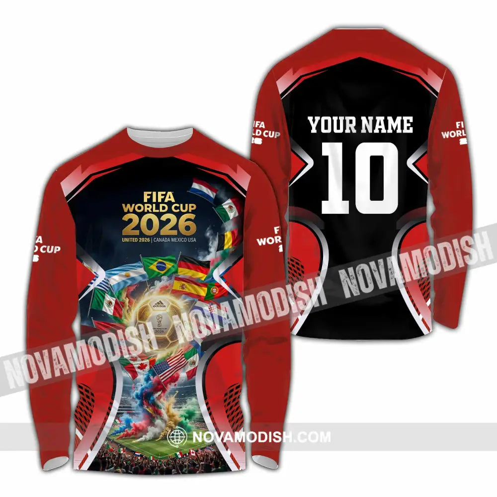 Unisex Shirt - Custom World Cup 2026 Shirt - Long Sleeve Shirt / S - T-shirt
