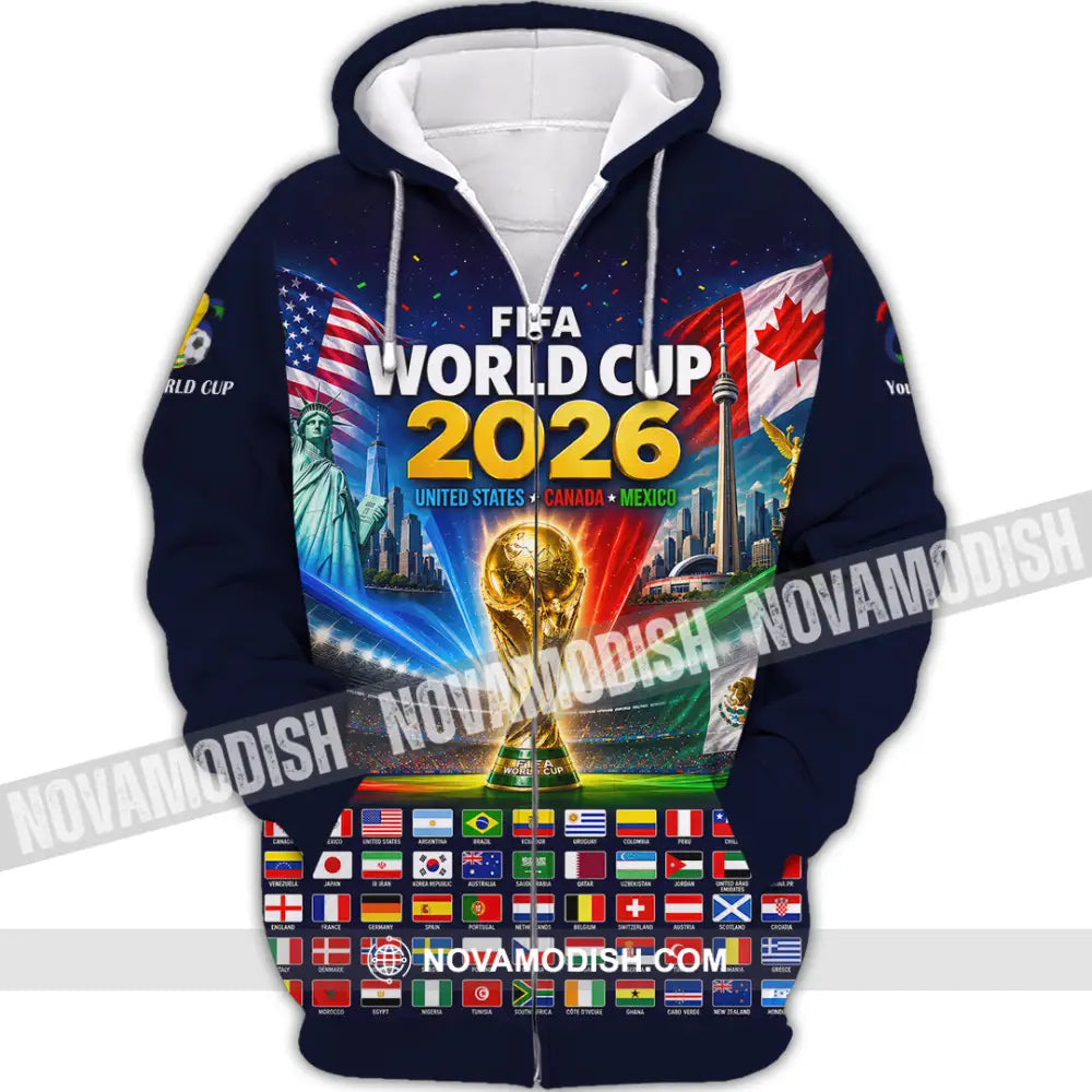 Unisex Shirt - Custom World Cup 2026 Shirt - Zipper Hoodie / S - T-shirt