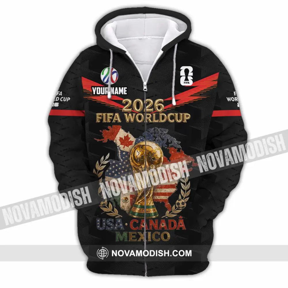 Unisex Shirt - Custom World Cup 2026 Shirt - Zipper Hoodie / S - T-shirt