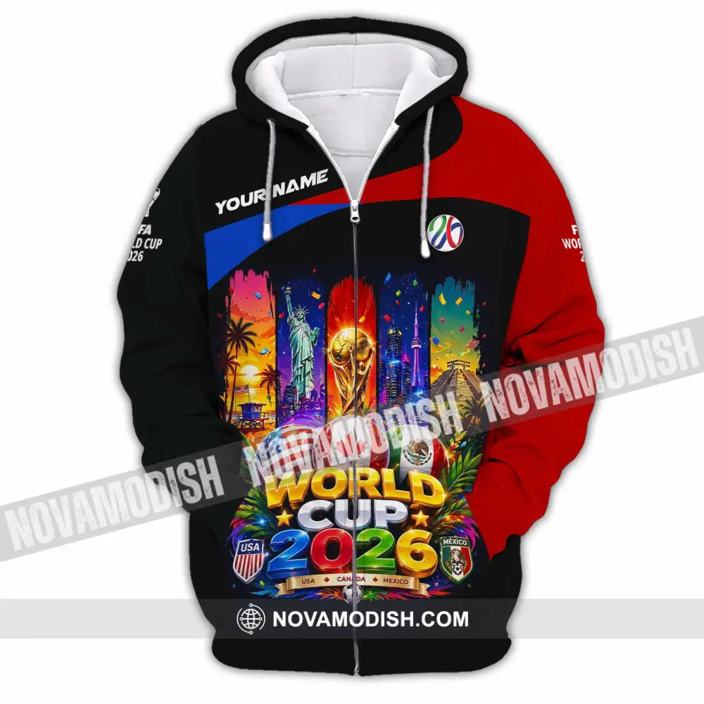 Unisex Shirt - Custom World Cup 2026 Shirt - Zipper Hoodie / S - T-shirt