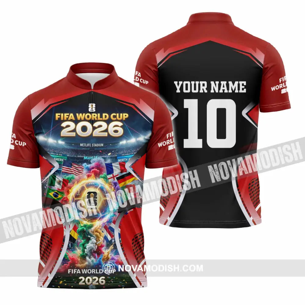 Unisex Shirt - Custom World Cup 2026 Shirt - Zipper Polo Shirt / S - T-shirt