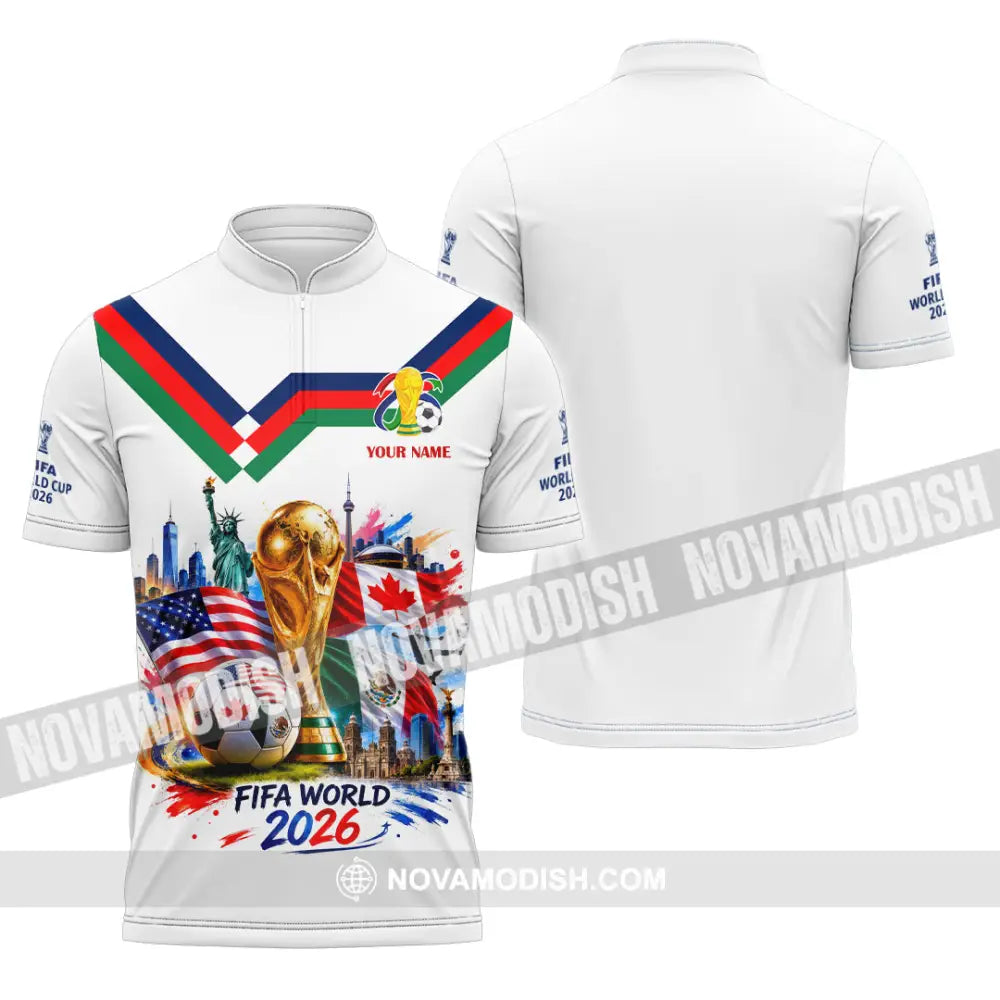 Unisex Shirt - Custom World Cup 2026 Shirt - Zipper Polo Shirt / S - T-shirt