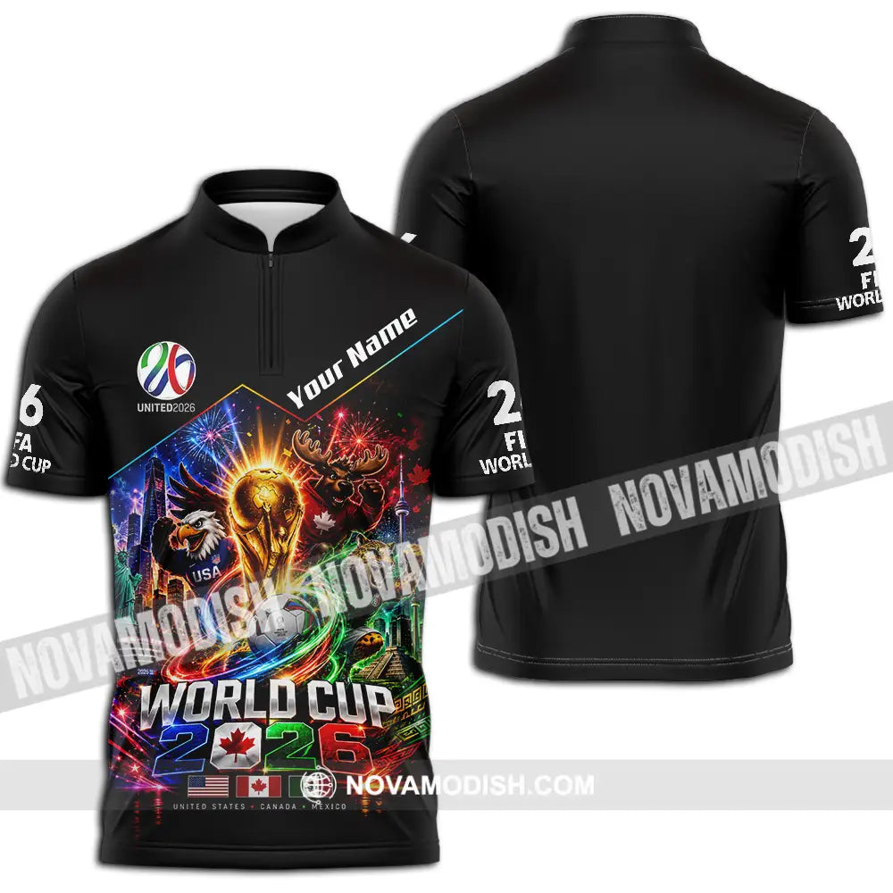 Unisex Shirt - Custom World Cup 2026 Shirt - Zipper Polo Shirt / S - T-shirt
