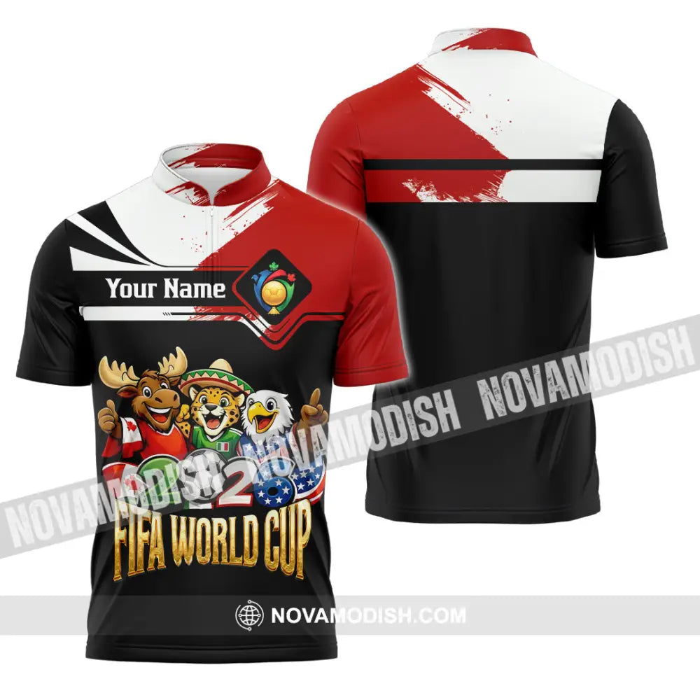 Unisex Shirt - Custom World Cup 2026 Shirt - Zipper Polo Shirt / S - T-shirt