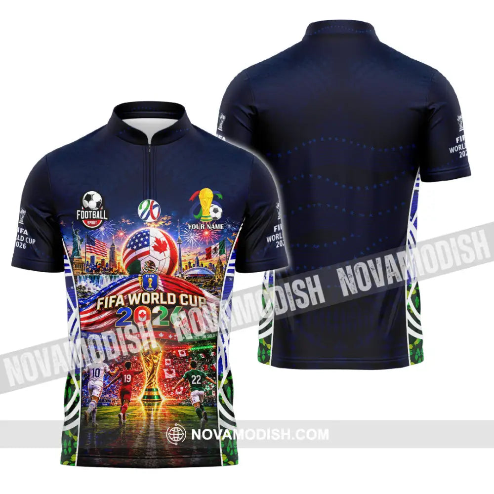 Unisex Shirt - Custom World Cup 2026 Shirt - Zipper Polo Shirt / S - T-shirt