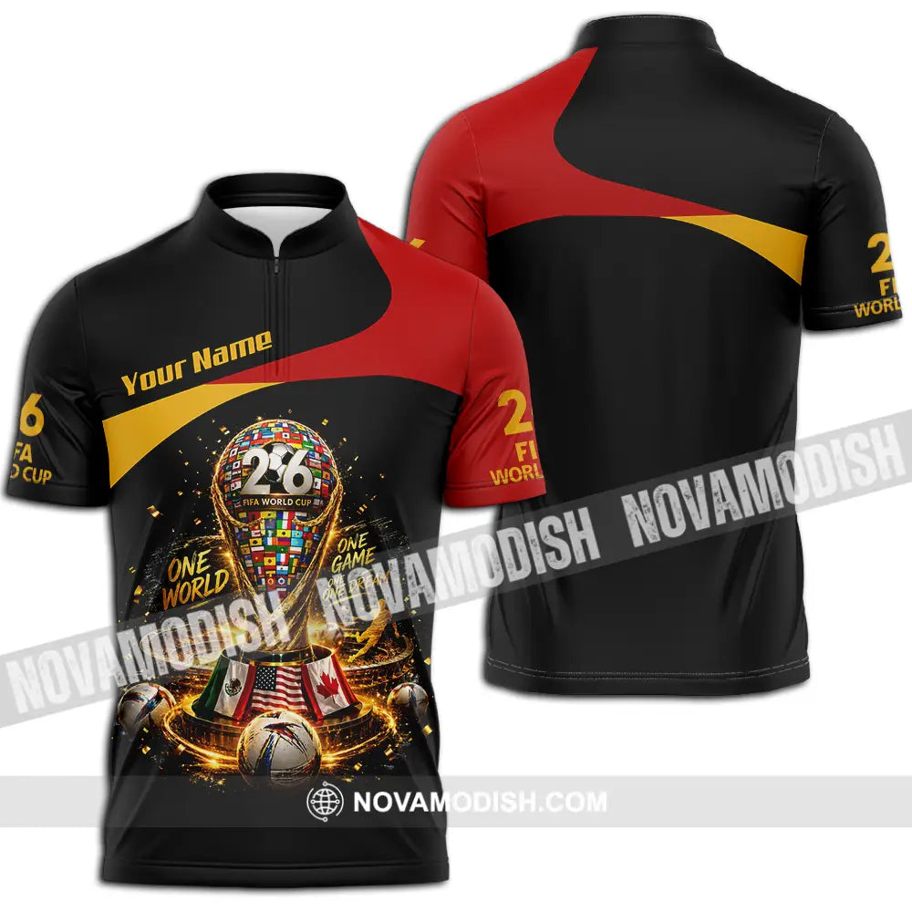 Unisex Shirt - Custom World Cup 2026 Shirt - Zipper Polo Shirt / S - T-shirt