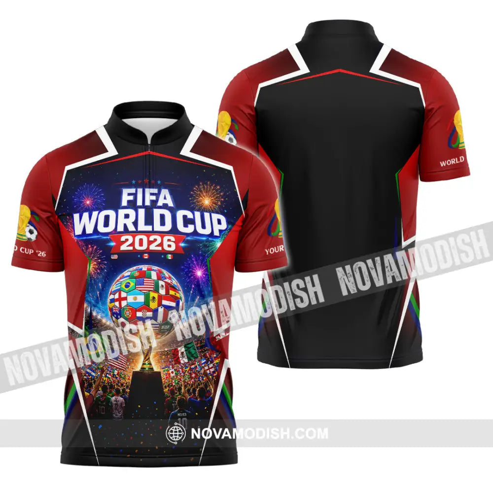 Unisex Shirt - Custom World Cup 2026 Shirt - Zipper Polo Shirt / S - T-shirt