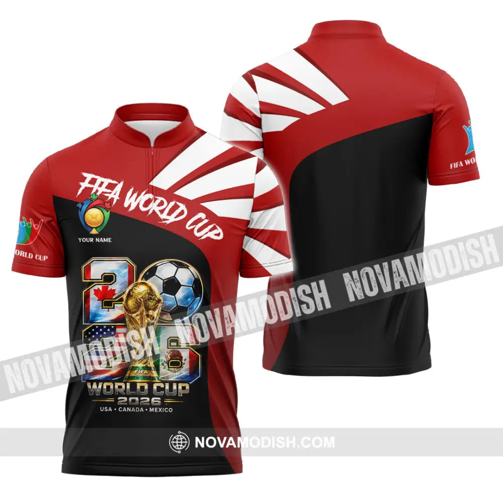 Unisex Shirt - Custom World Cup 2026 Shirt - Zipper Polo Shirt / S - T-shirt