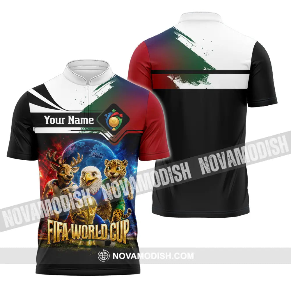 Unisex Shirt - Custom World Cup 2026 Shirt - Zipper Polo Shirt / S - T-shirt