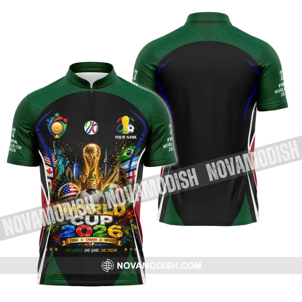 Unisex Shirt - Custom World Cup 2026 Shirt - Zipper Polo Shirt / S - T-shirt