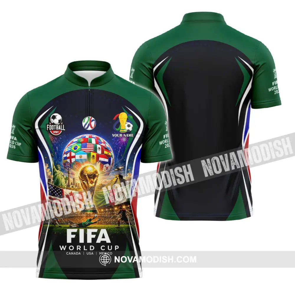 Unisex Shirt - Custom World Cup 2026 Shirt - Zipper Polo Shirt / S - T-shirt