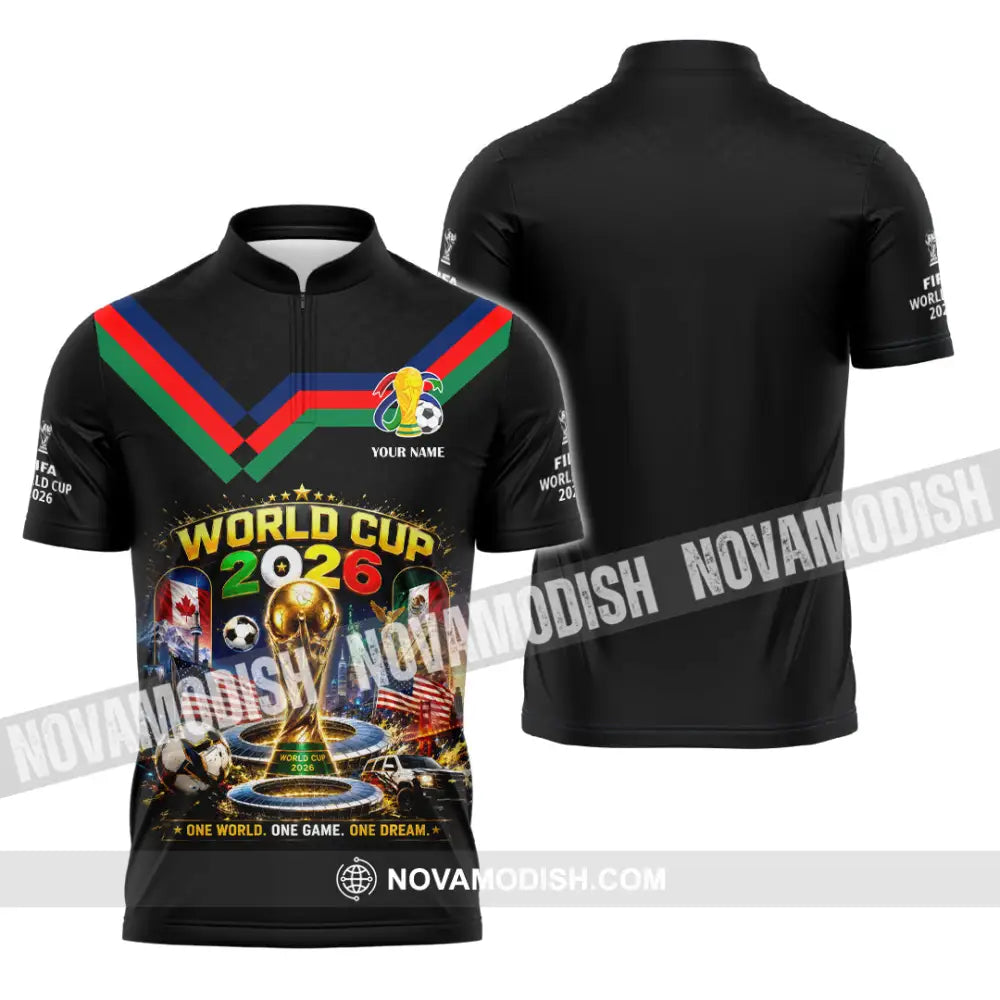 Unisex Shirt - Custom World Cup 2026 Shirt - Zipper Polo Shirt / S - T-shirt