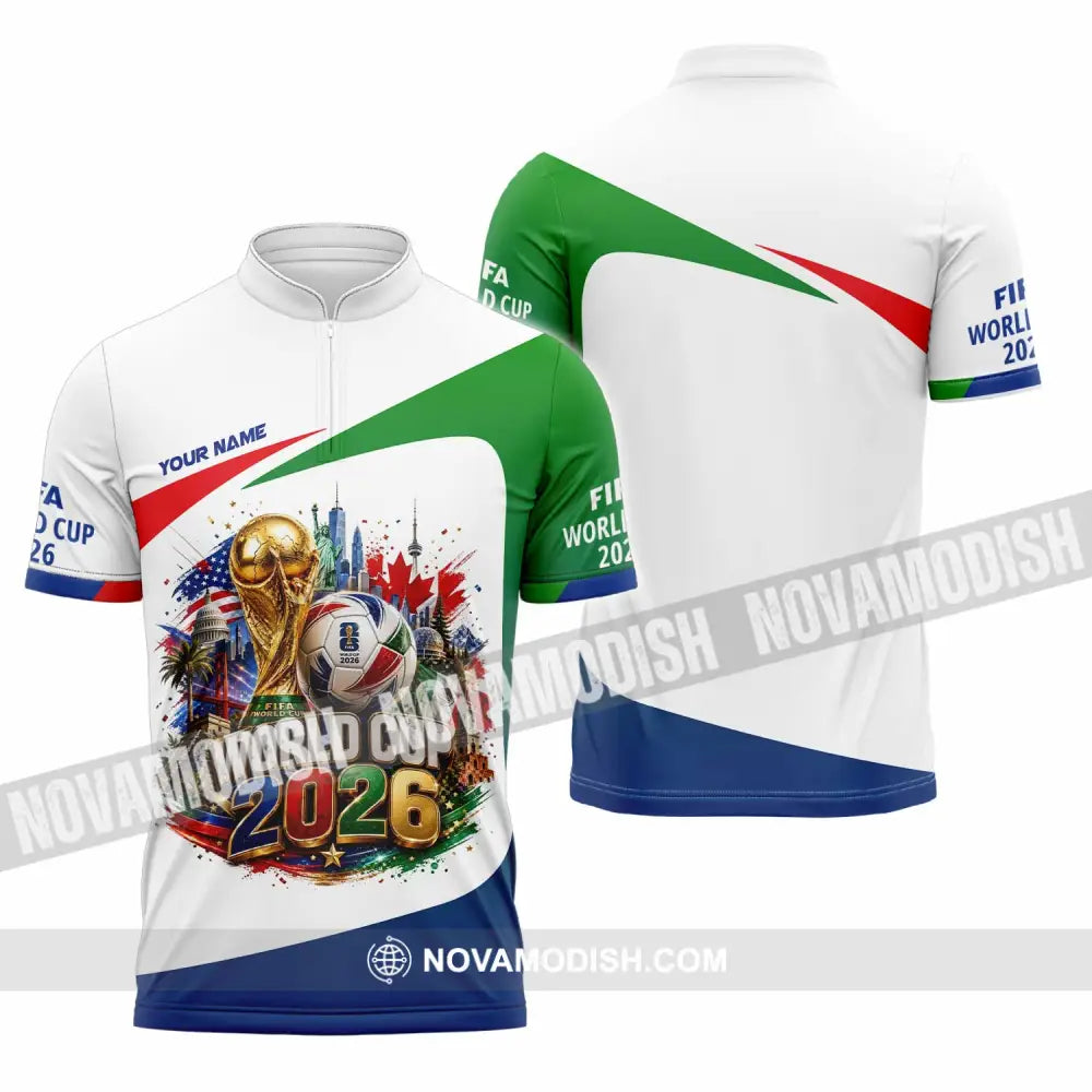 Unisex Shirt - Custom World Cup 2026 Shirt - Zipper Polo Shirt / S - T-shirt