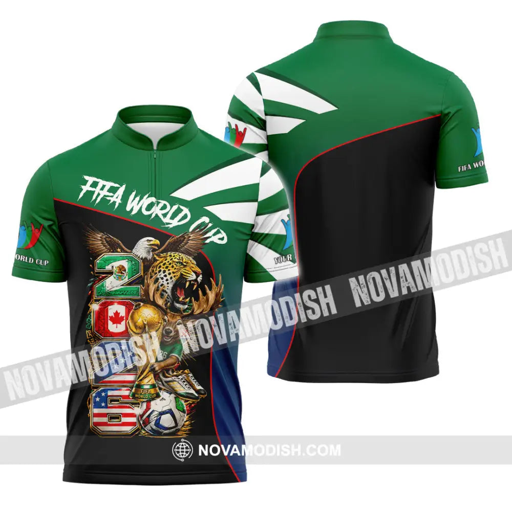Unisex Shirt - Custom World Cup 2026 Shirt - Zipper Polo Shirt / S - T-shirt