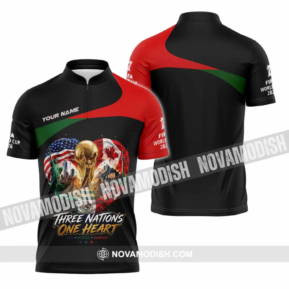 Unisex Shirt - Custom World Cup 2026 Shirt - Zipper Polo Shirt / S - T-shirt