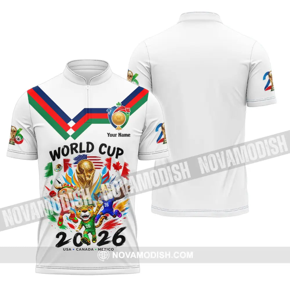 Unisex Shirt - Custom World Cup 2026 Shirt - Zipper Polo Shirt / S - T-shirt