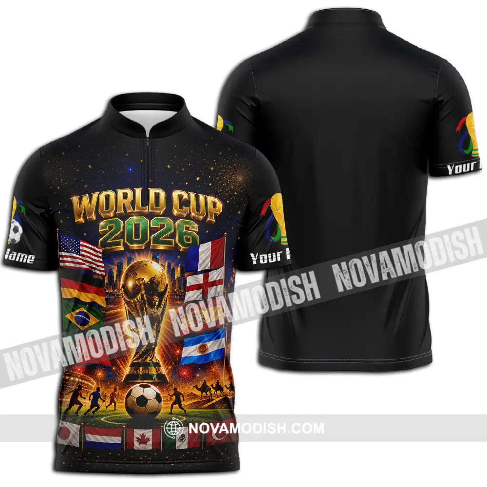 Unisex Shirt - Custom World Cup 2026 Shirt - Zipper Polo Shirt / S - T-shirt