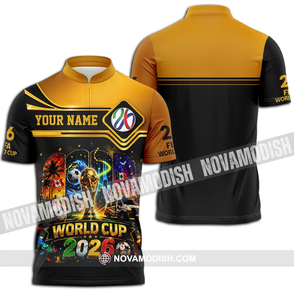 Unisex Shirt - Custom World Cup 2026 Shirt - Zipper Polo Shirt / S - T-shirt