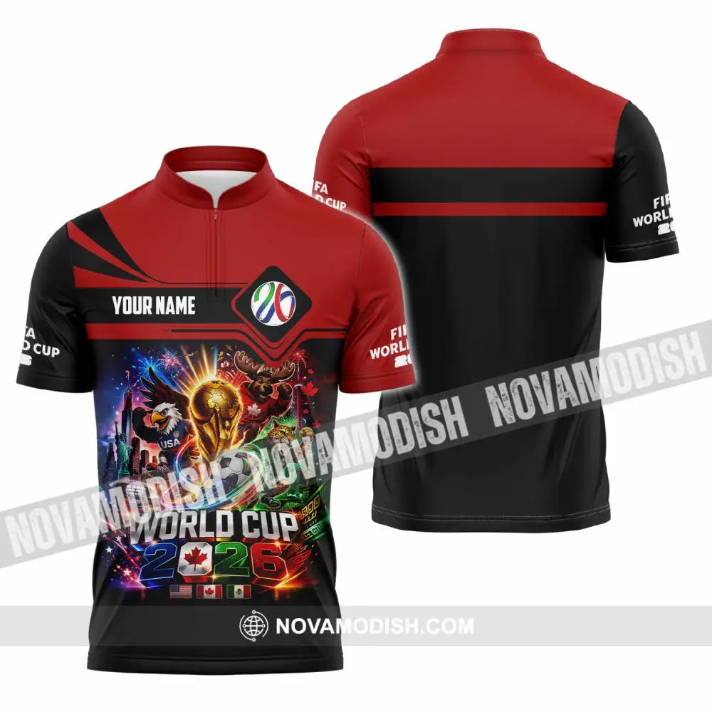 Unisex Shirt - Custom World Cup 2026 Shirt - Zipper Polo Shirt / S - T-shirt
