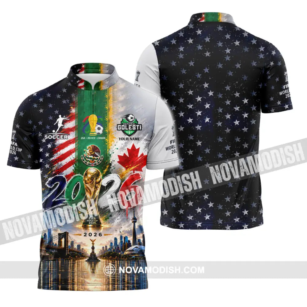 Unisex Shirt - Custom World Cup 2026 Shirt - Zipper Polo Shirt / S - T-shirt