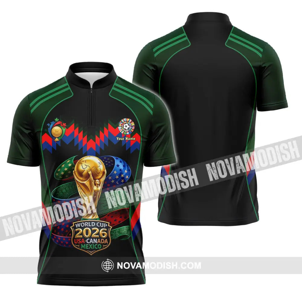 Unisex Shirt - Custom World Cup 2026 Shirt - Zipper Polo Shirt / S - T-shirt