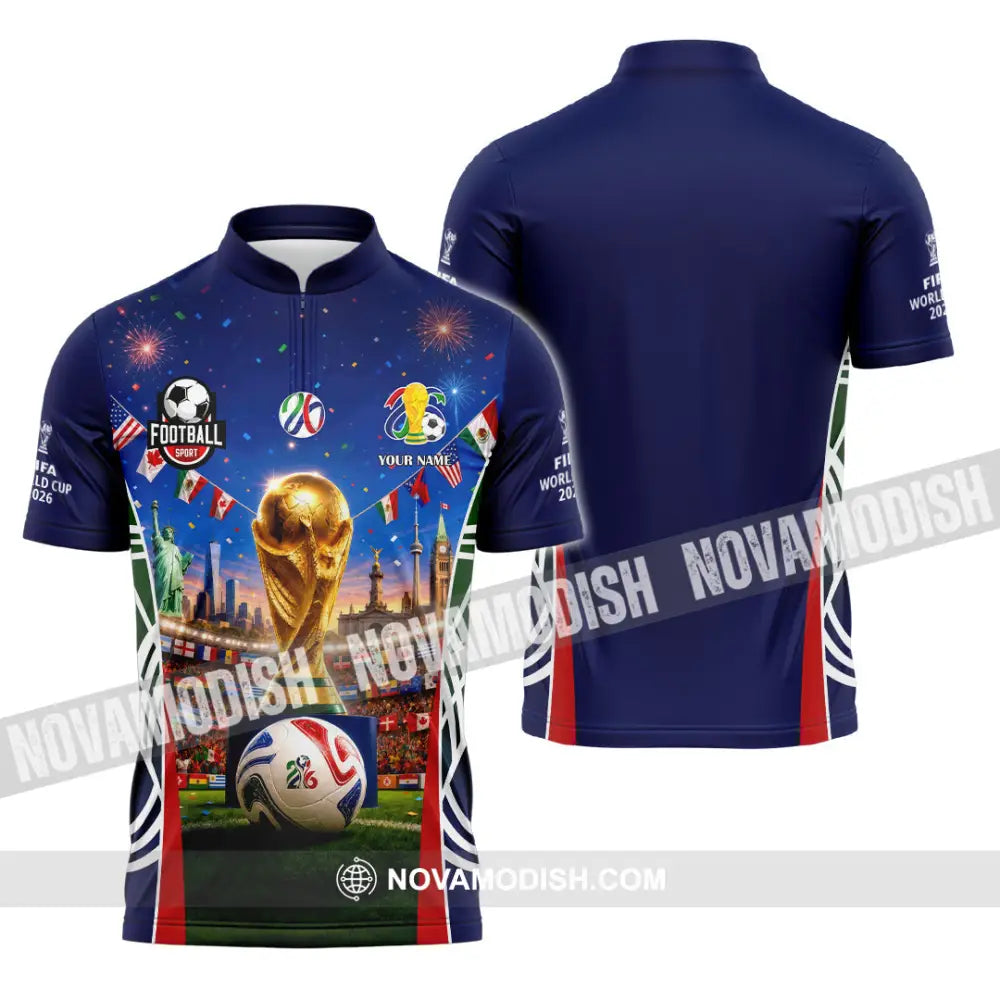 Unisex Shirt - Custom World Cup 2026 Shirt - Zipper Polo Shirt / S - T-shirt