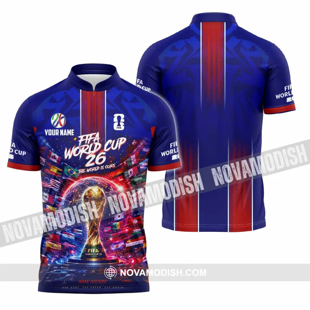 Unisex Shirt - Custom World Cup 2026 Shirt - Zipper Polo Shirt / S - T-shirt